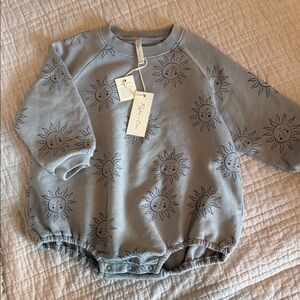 Rylee + Cru Blue Sunburst Baby Romper